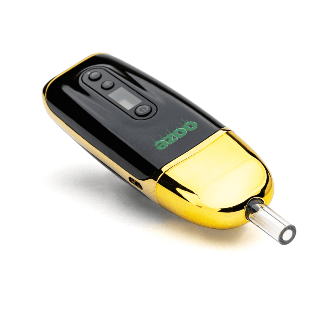 Oooze-Flare-Dry-Herb-Vaporizer-Gold-Battery