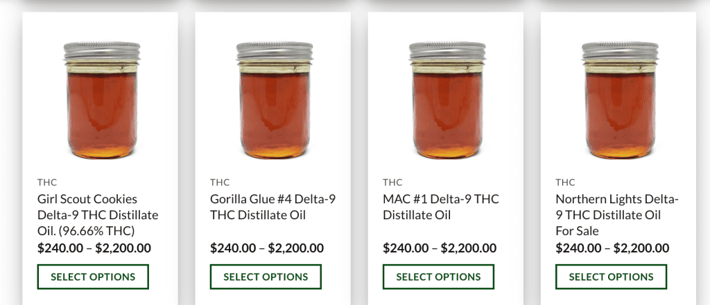 THCa Distillate Oil Price