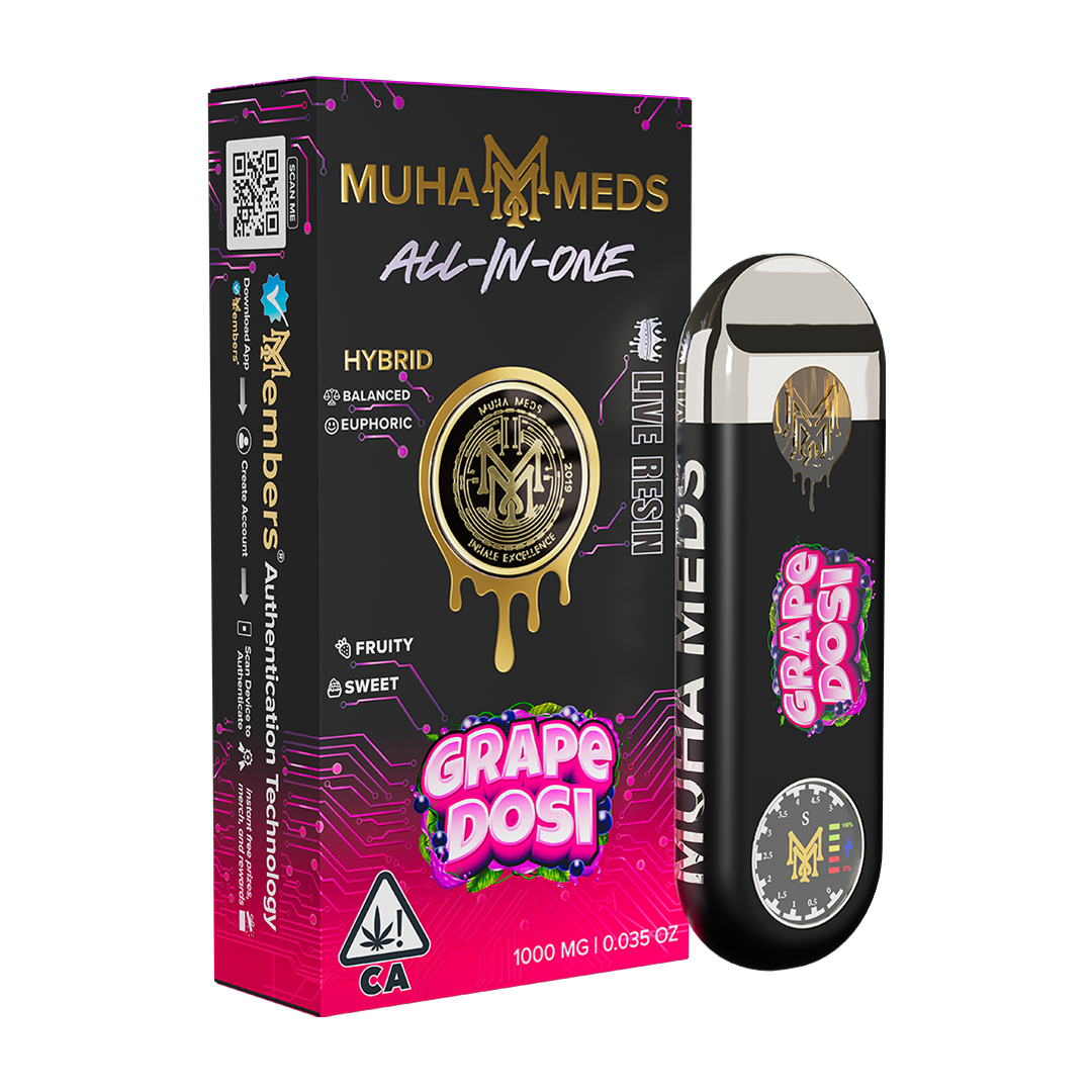 Grape Dosi Grape Dosi Muha Meds All-In-One Live Resin Vapes