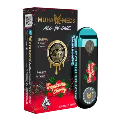 Tropicana Cherry Muha Meds All-In-One Hash Rosin Vapes